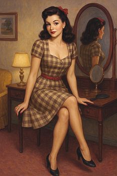 Pin-up girl painting.