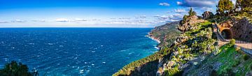 Idyllisch zeezicht van kustlandschap op Mallorca, Balearen van Alex Winter