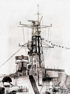 HMS Belfast Takelage und Radar