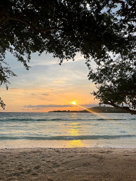 Sunset at the beach by Sanne van Brouwershaven