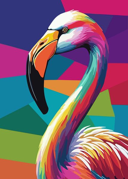 Flamingo Pop Art by MIROKKU