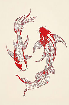 Crimson Koi Circle II