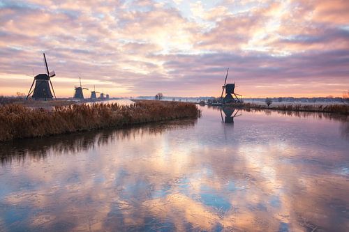 kinderdijk ochtend kleuren