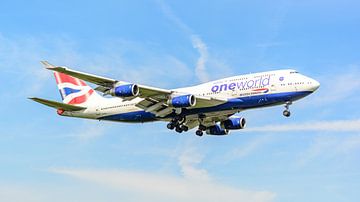 Atterrissage du Boeing 747-400 de British Airways. sur Jaap van den Berg