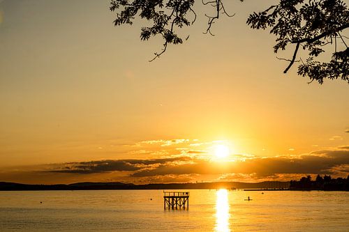 Zonsondergang aan het Bodenmeer