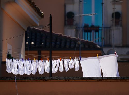 Straatbeeld Ondergoed Zon Waslijn