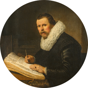 Portret van een man met kraag, Rembrandt