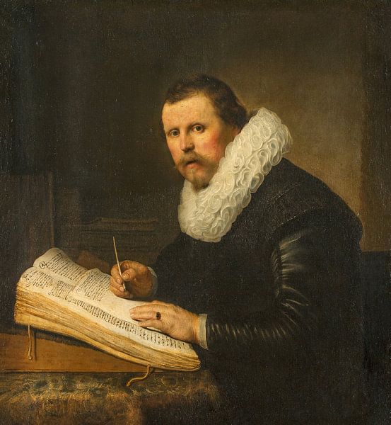 Porträt eines Mannes mit Kragen - Rembrandt van Rijn von Rembrandt van Rijn