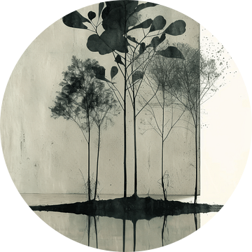 Botanisch abstract in wabi-sabi stijl van Studio Allee