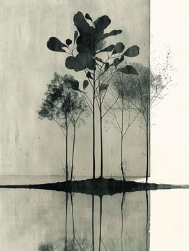 Botanisch abstract in wabi-sabi stijl van Studio Allee