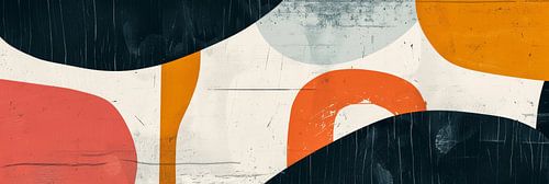 Retro vintage simpele abstracte digitale kunst in meerdere kleuren