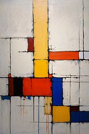 Abstrakte geometrische Kunst mit Primärfarben von Art & Soul Creations