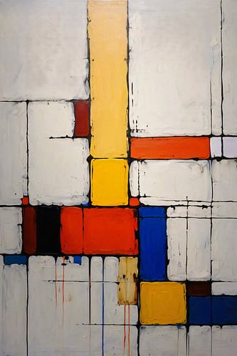 Art géométrique abstrait avec des couleurs primaires