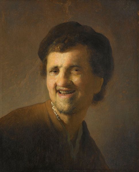 Laughing Young Man, Rembrandt van Rijn by Rembrandt van Rijn