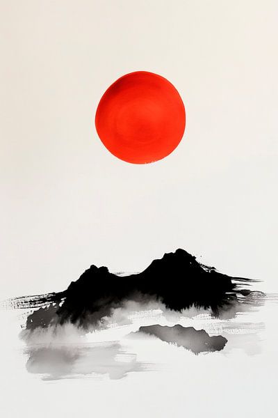 Rotarische zonsopgang - Minimalist van Poster Art Shop