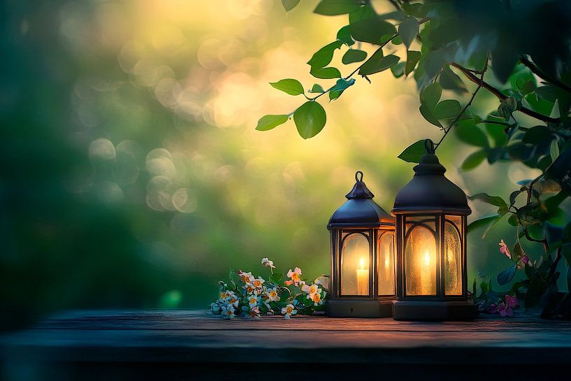 Jeu de lumière flamboyant par Poster Art Shop