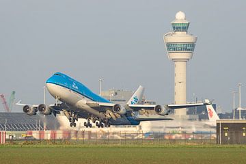 klm boeing 747 take off van Arthur Bruinen