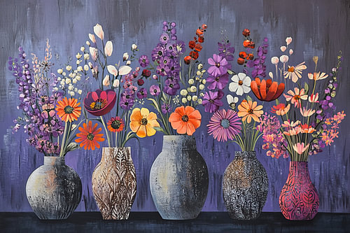 Gemälde mit Blumen von ARTEO Gemälde