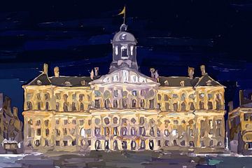 Königlicher Palast Amsterdam Gemälde von Anton de Zeeuw