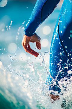 Hand in the water while surfing by Poster Art Shop
