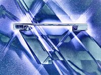 Reflecties in blauw en paars