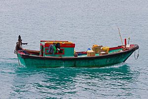 Traditionelles Fischerboot vor Con Dao