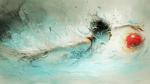 Full Speed | Water Polo Player with Red Ball