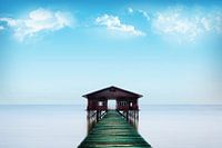 Cabin at the end of a jetty