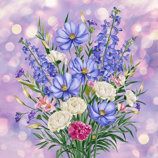 Bouquet de fleurs de lilas serein par Artistic
