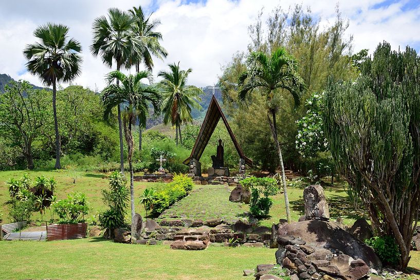 Backyard of the Cathédrale Notre-Dame de Taiohae by Frank's Awesome Travels