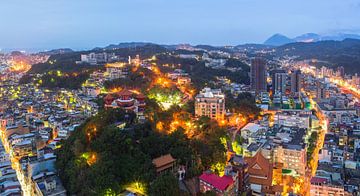 Panoramic night view of Keelung city. by Yevgen Belich