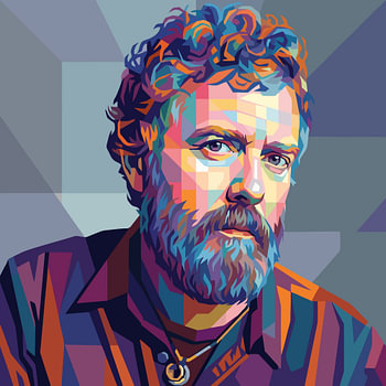 GLEN HANSARD WPAP POP-ART-ILLUSTRATION: „Voice of Heart“ & Resilience – Metallkunst-Poster