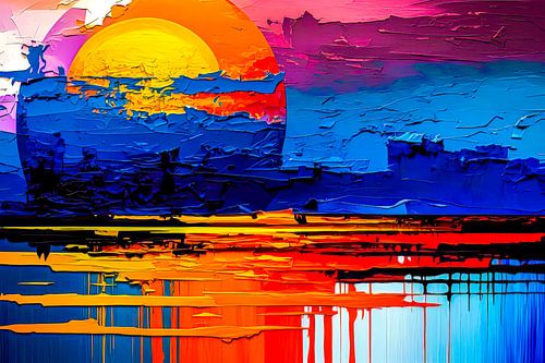 Lever de soleil dans l'abstrait