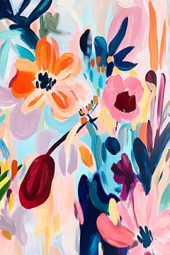 Kleurrijke bloemenpracht in aquarelstijl