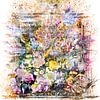 Flower splash in a bottle van Dennisart Fotografie