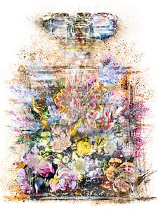 Flower splash in a bottle