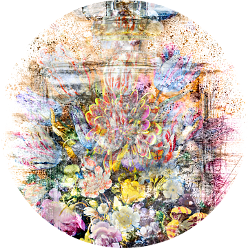 Flower splash in a bottle