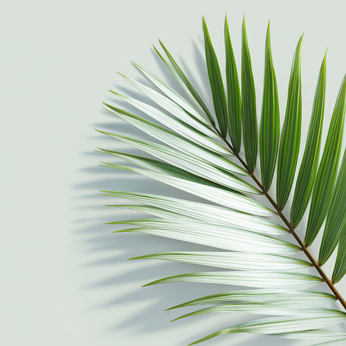 Palmblad met schaduw