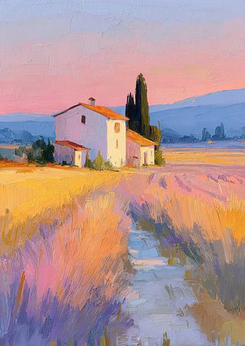 Provence Huis Lavendel Impressionisme
