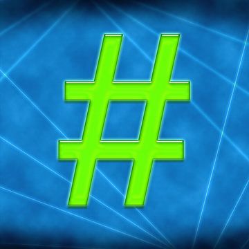 Hashtag - Neon 1.0 van Ingo Laue