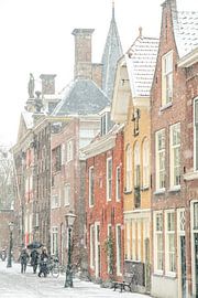 Leiden in de sneeuw by Dirk van Egmond