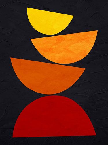 Kleurrijke geometrische organische abstracte kunst