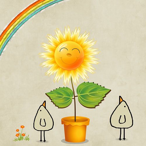 A sunday flower beet bird