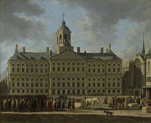 Amsterdam schilderij Het stadhuis op de Dam in Amsterdam (HQ)