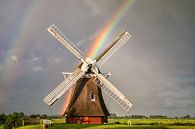 rainbow and windmill, Netherlands by Olha Rohulya thumbnail