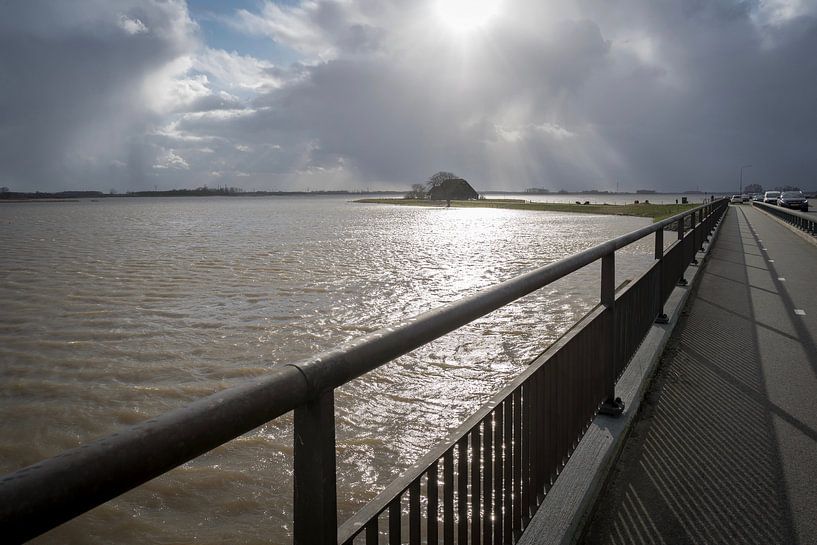 Hochwasser im Biesbosch (Noordwaard) von Eugene Winthagen