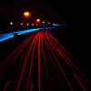 Nachtfotografie an der Autobahn von thomas van puymbroeck