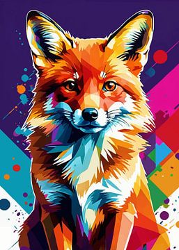Rode vos Pop Art 3 van MIROKKU