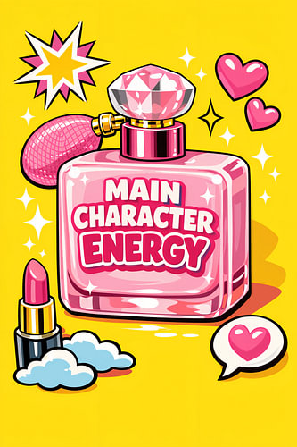 Parfümflakon mit Main Character Energy