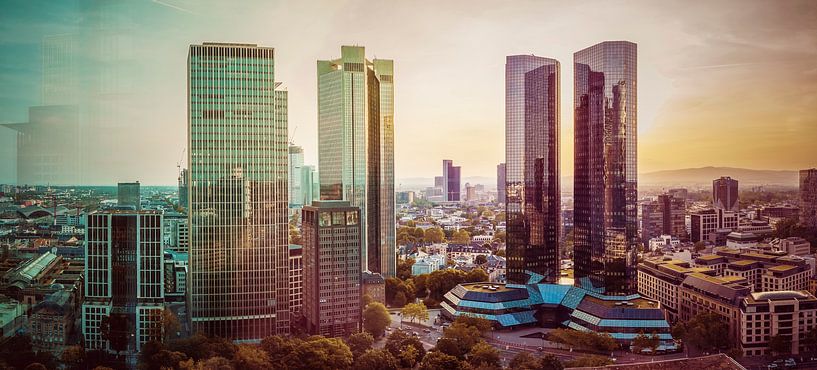 Zonsondergang in Frankfurt am Main van Mustafa Kurnaz